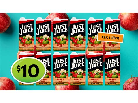 Just Juice Apple 1 Litre X 12 Shiploads