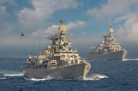 Two Delhi Class Ships Of Indian Navy 2048 1361 Indian Navy Ships