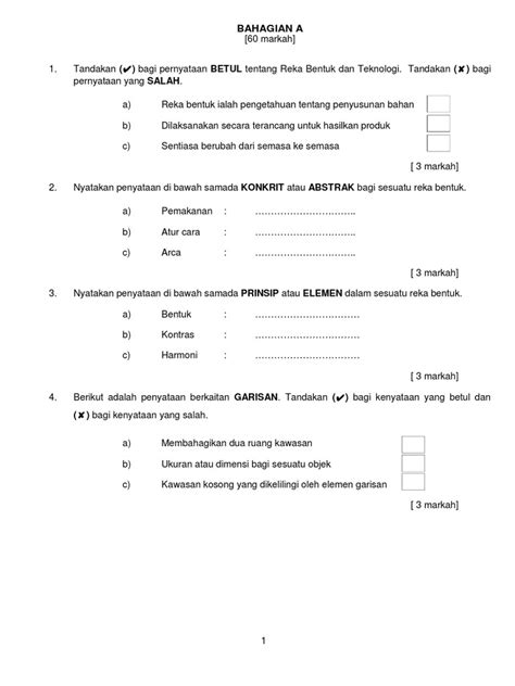 Soalan Objektif Rbt Tingkatan 1  Job Seeker