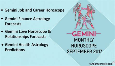 Gemini Monthly Horoscope September 2017