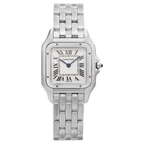 Cartier Panthere Small Steel Ladies Watch Wspn0006 Box For Sale At 1stdibs