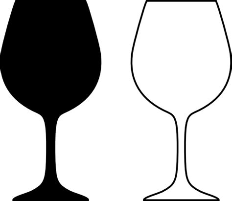 Download Wine Glass Silhouette Black And White Clip Art at Clker ...