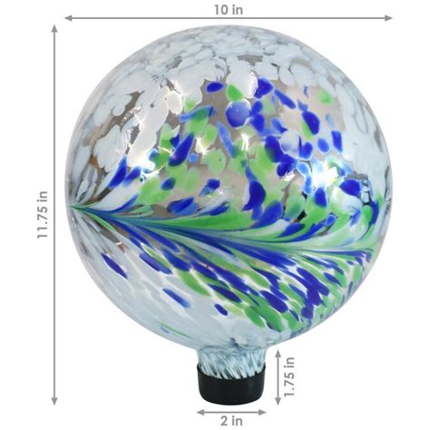 Sunnydaze Decor 115 In Multi Color Blown Glass Gazing Ball In The