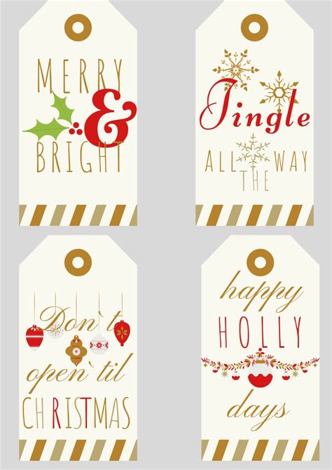 Free Gift Tags Printable Christmas Printable Templates