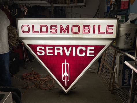 Rare Vintage Oldsmobile Dealership Service Sign For Sale