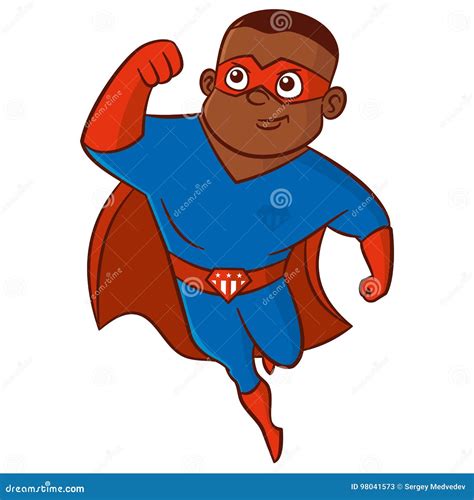 Superhero Man Cartoon Character Stock Illustration Illustration Of