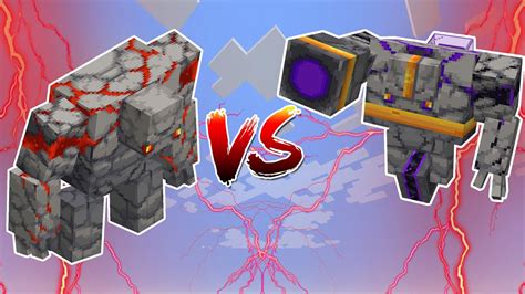 Redstone Golem VS Obsidian Golem Golemania Mob Battles In Minecraft