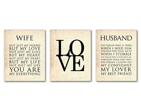 The valentine gifts are thoughtful, but none compare to the gift of love that we share you're such a romantic and i am so lucky to have your heart. Wife Husband Typography - LOVE print trio - Anniversary ...