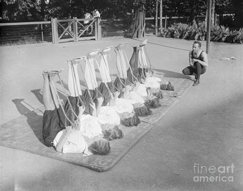 Girls Stretching In Preparation Photograph By Bettmann