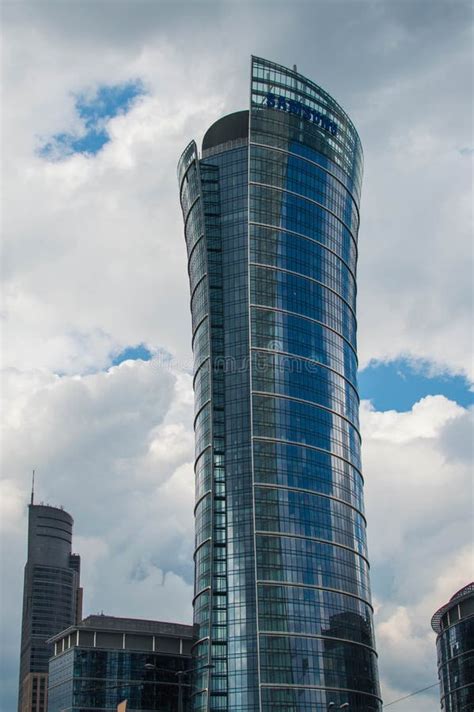 Warsaw Spire Building Headquarters Of Samsung Poland Editorial Stock