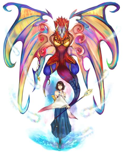 Yuna And Valefor Yuna Final Fantasy Final Fantasy Artwork Final Fantasy X