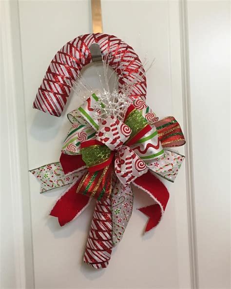 Candy Cane Wreath Getting Ready For The 12 Days Of Christmas