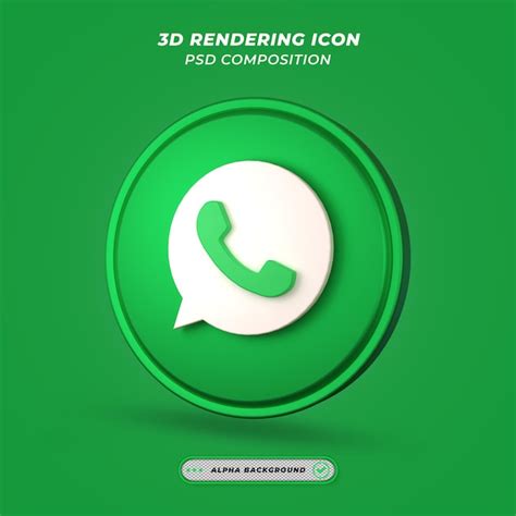 Premium Psd Social Media Whatsapp Icon In 3d Rendering
