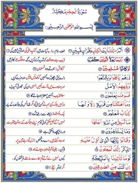 Surah Al Hijr Urdu1 Quran O Sunnat