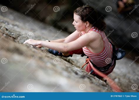 Rock Climber Stock Photo Image Of Activity Nerves Danger