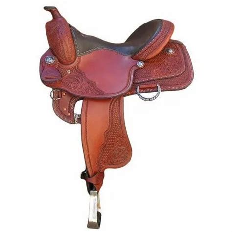 Brown Leather Western Jumping Saddle Seat Sizes 12 16 Inch At Rs