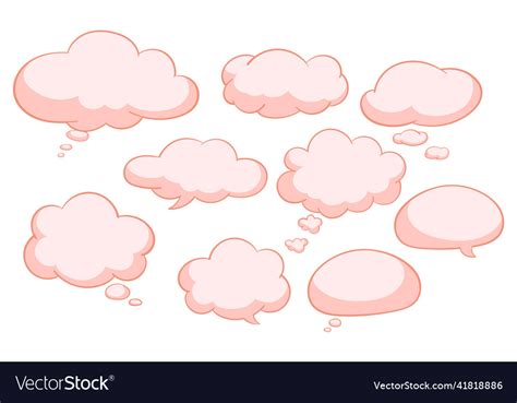 Speech Bubble Templates On White Background Vector Image