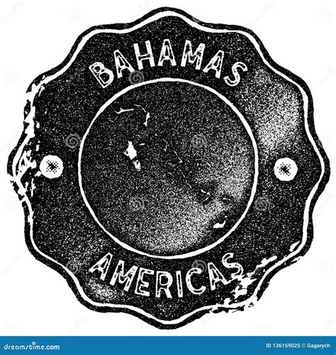 The Bahamas Map Vintage Detailed Vector Illustration Royalty Free