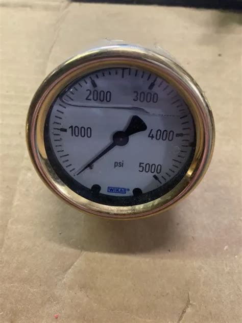 2” Face Wika Pressure Gauge Range 5000psi 14 Npt Liquid Filled New