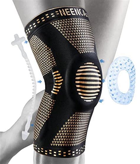 Neenca Copper Knee Brace Professional Knee Support With Patella Gel