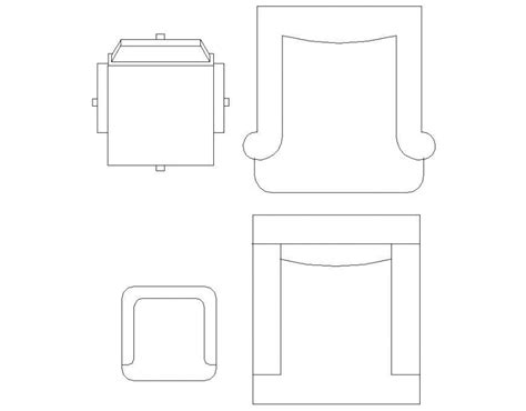 Chair Detail 2d View Cad Furniture Block Layout Autocad File Cadbull