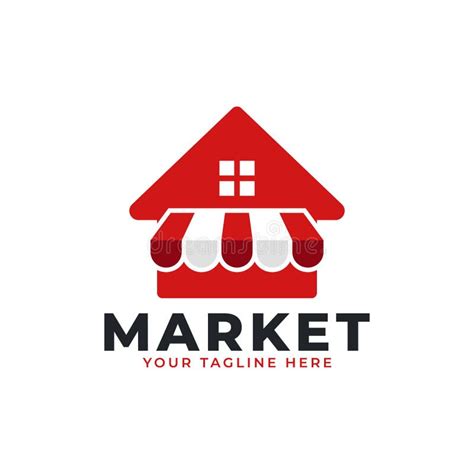Market Logo Shopping Simple Logo Template Vector Illustration Icon