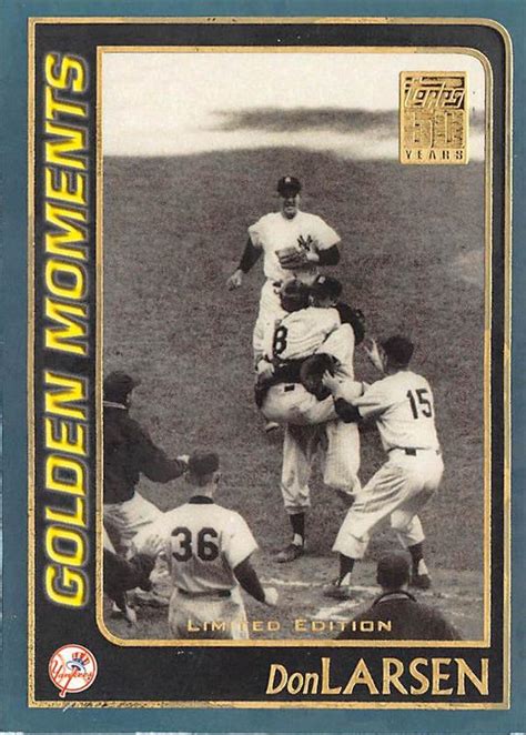 Don Larsen Baseball Card World Series Perfect Game 1956 New York