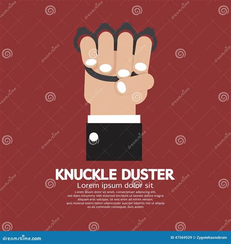 Knuckle Duster In Hand Stock Vector Illustration Of Illegal 47569529