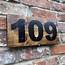 Reclaimed Wood And Metal House Door Number Plaques By The Rustic 