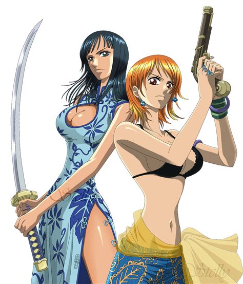 Nico Robin E Nami Lineart Colored By Dennisstelly On Deviantart