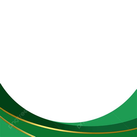 Green Curves Shapes With Gold Line Curves Shapes Curve Png
