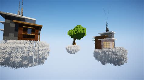 Two Scifi Houses On The Clouds Minecraft Map