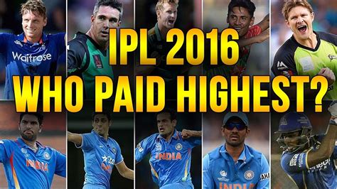 If you've always been interested in being a cricket player but you don't know where to start. Top 10 Most Paid IPL T-20 2016 Cricket Players - YouTube