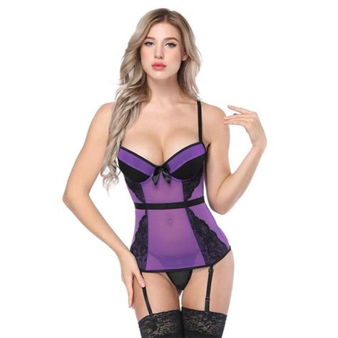 Sexy Corsets And Bustiers Women High Quality Apricot Push Up Lingerie