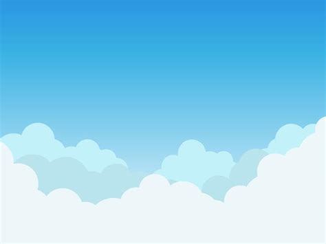 Vector Illustration Clouds On Blue Sky Background 538717 Vector Art At