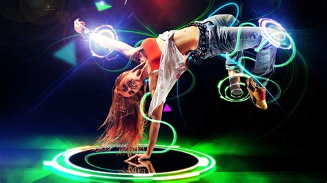 Wallpaper Illustration Dancing Rave Disco Breakdance Performance