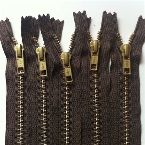 Ykk Brass Gold Metal Donut Pull Zippers 5 Pieces 010 Etsy