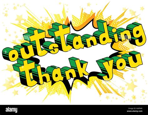 Outstanding Thank You Comic Book Style Word On Abstract Background