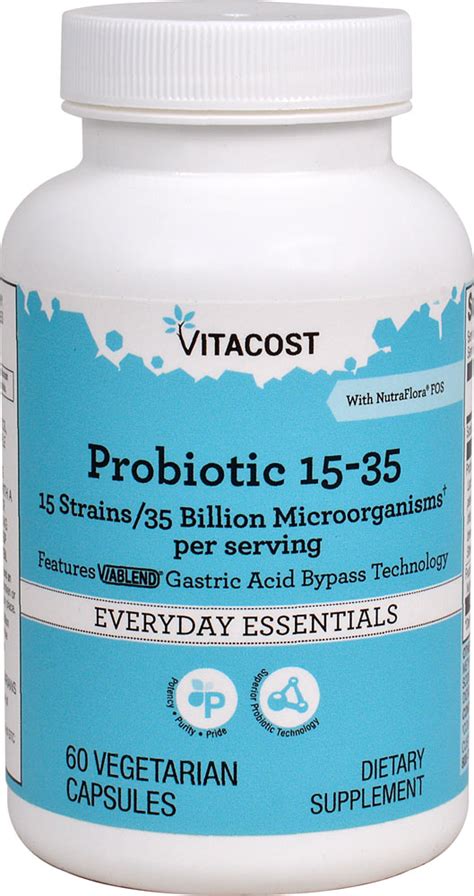 Vitacost Probiotic 15 35 15 Strains 35 Billion Cfu† Per Serving 60