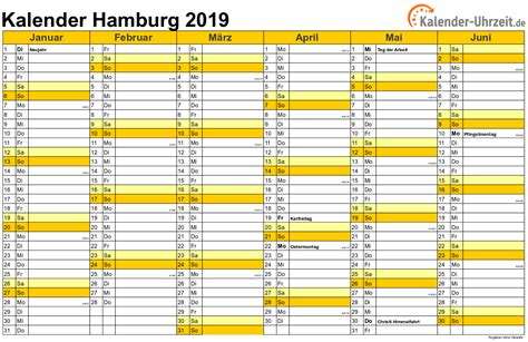 Das jahr 2021 hat 52 kalenderwochen und beginnt am freitag, den 1. Feiertage 2019 Hamburg + Kalender