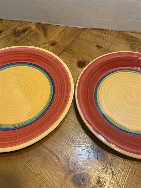 Royal Norfolk Mambo Dinner Plate With Yellow Orange Center EBay