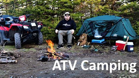 Atv Camping Solo Overnight Camping Kamp Rite Tent Cot Youtube