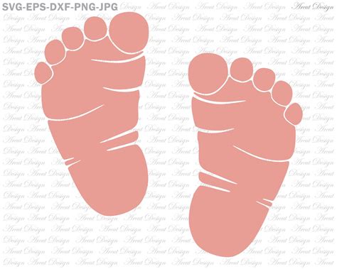 Baby Footprint Svg Monochrome Svg Cut Files Designs Svg Etsy Uk