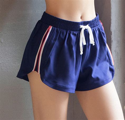 new women summer shorts elastic waist drawstring short pants casual side zipper solid shorts