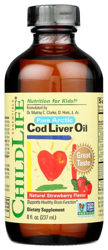 Childlife Cod Liver Oil Natural Strawberry 8 Fl Oz Vitacost