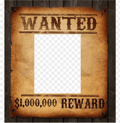Free Download Hd Png Most Wanted Photo Poster Frame Wanted Poster Png