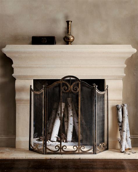 Large Stone Mantel Contemporary Fireplace Mantels By Horchow