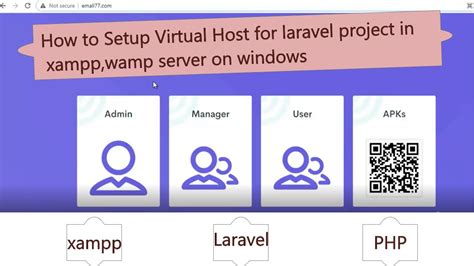 How To Setup Virtual Host For Laravel Project In Xampp Wamp Server On Windows Youtube