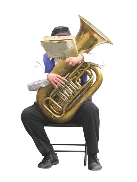 Tuba Player Stock Photo Image Of Human White Popular 19177022