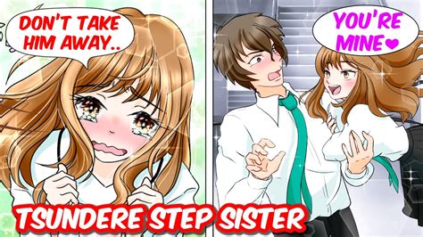 my step sister hates me but she s actually tsundere and loves me [manga dub] [romcom] youtube